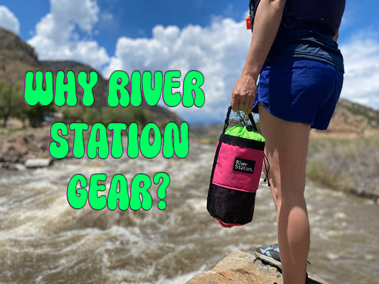 Hot pink throw bag river station gear.
