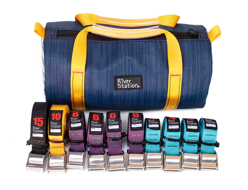 Purple rafting straps