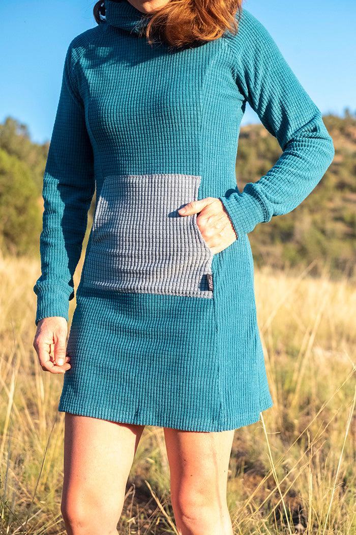 micro grid fleece hoodie for outdoor adventures