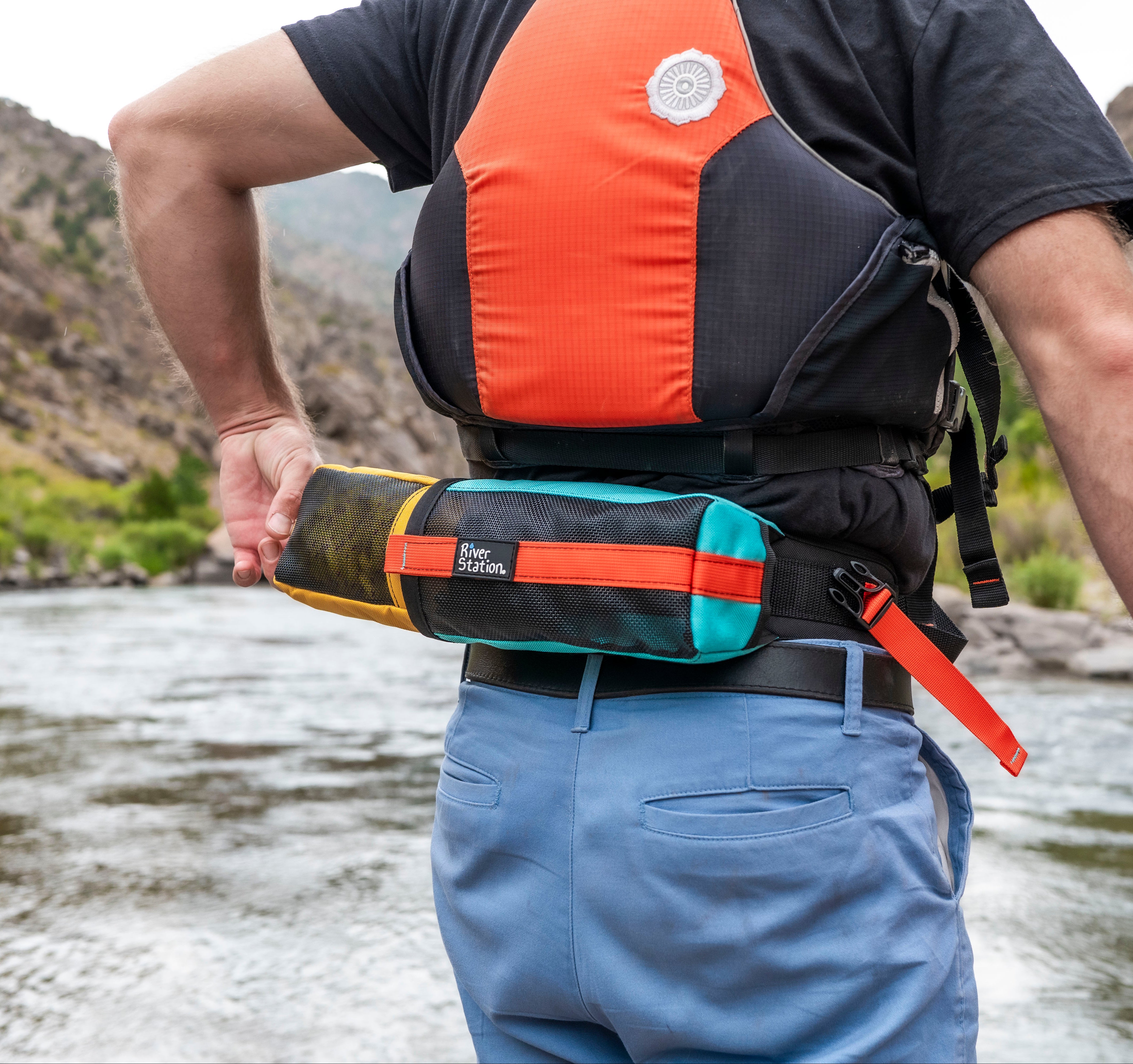 quick release waist throw bag for whitewater rafting