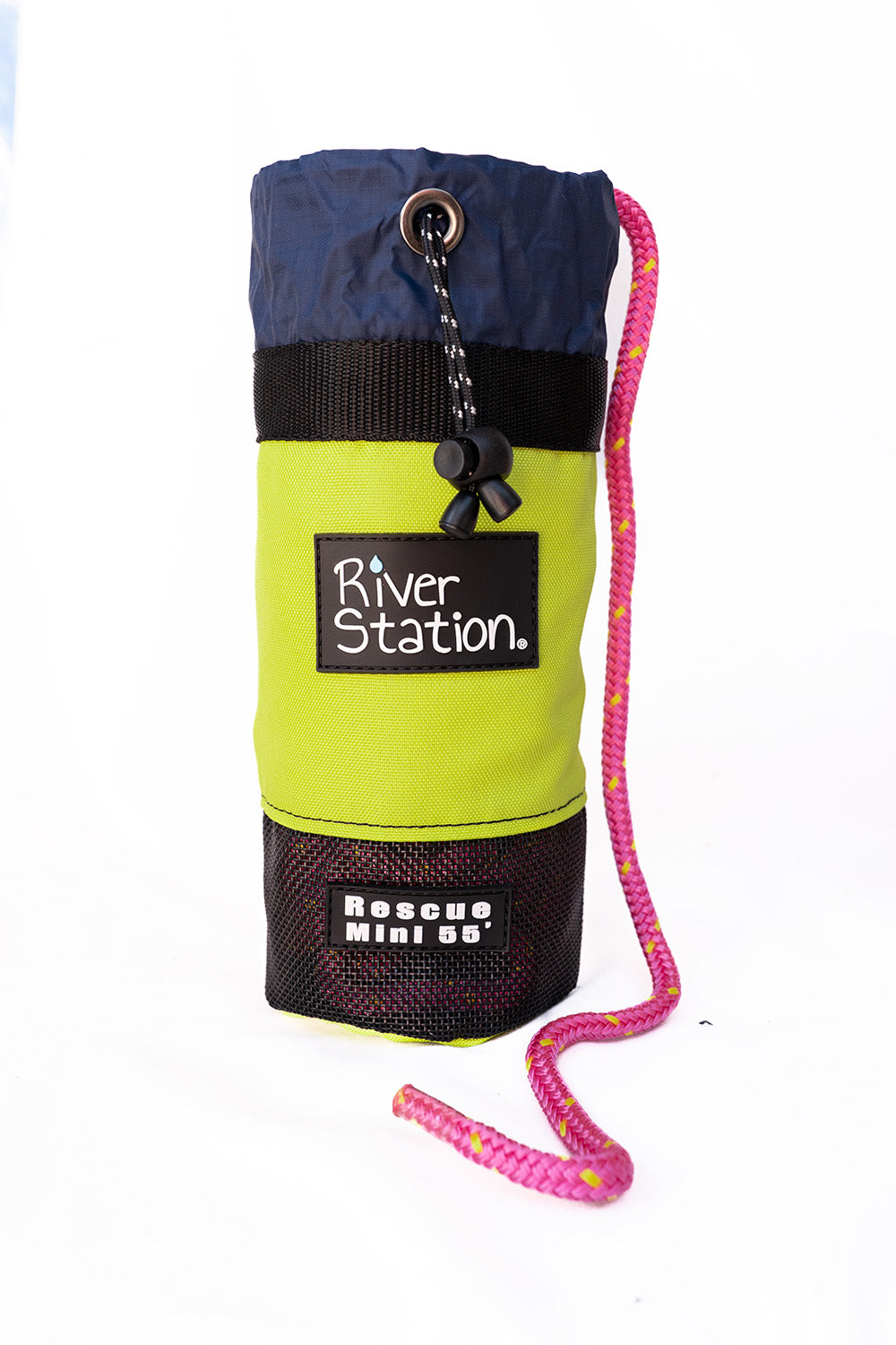 Kayak throw bag with manufacturer marks