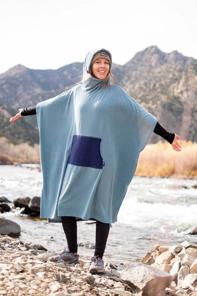 hooded changing robe with pocket