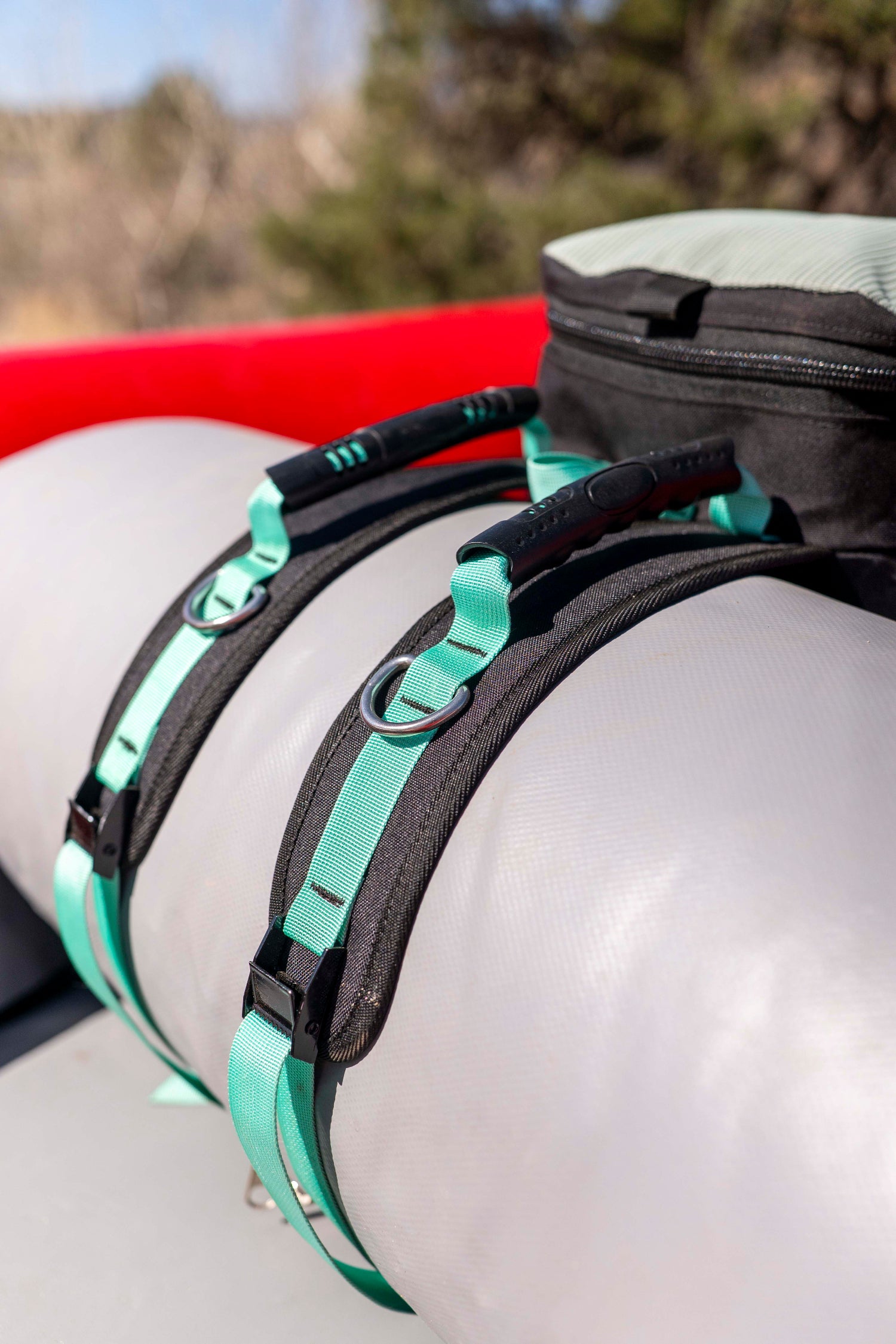 thwart mesh bag for whitewater rafting and boating