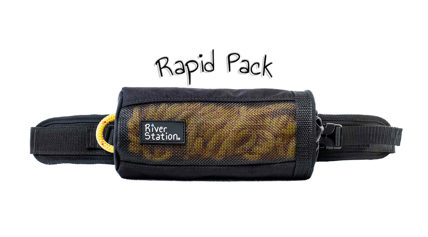 Waist throw bag for whitewater rafting
