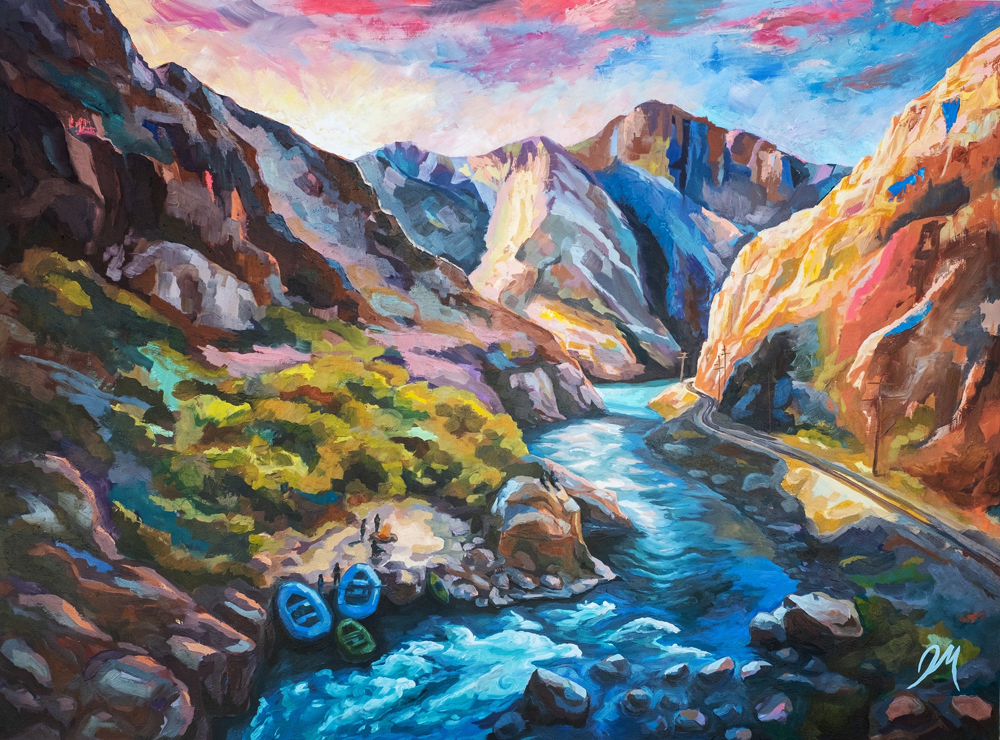 Corner Pocket Oil Painting Print