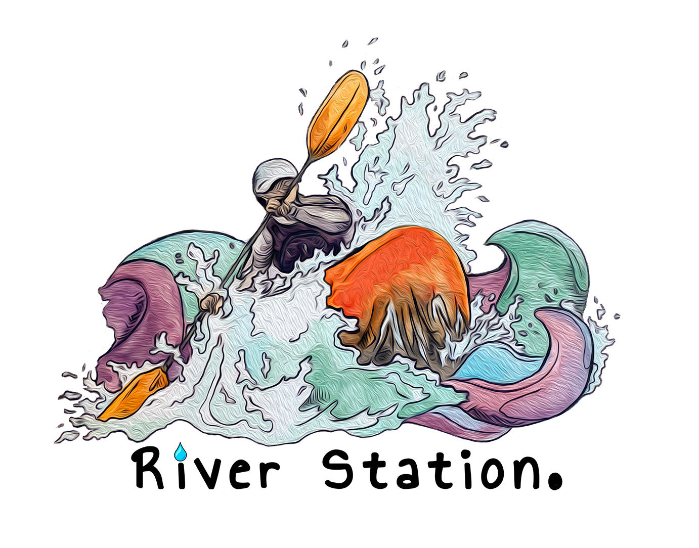 Whitewater Kayak Stickers.