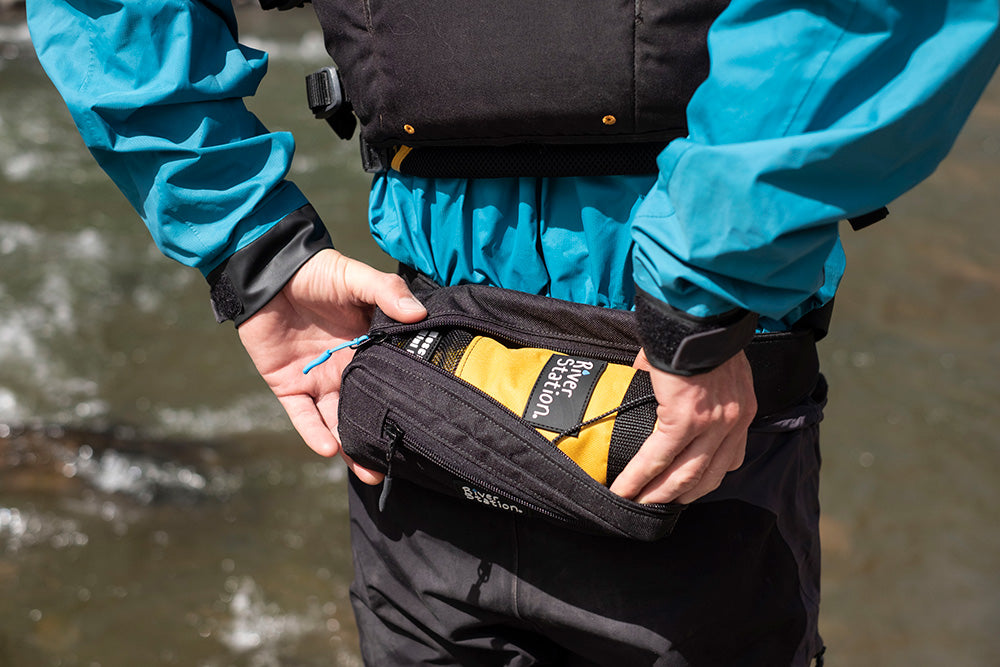 waist throw bag for whitewater rafting and kayaking