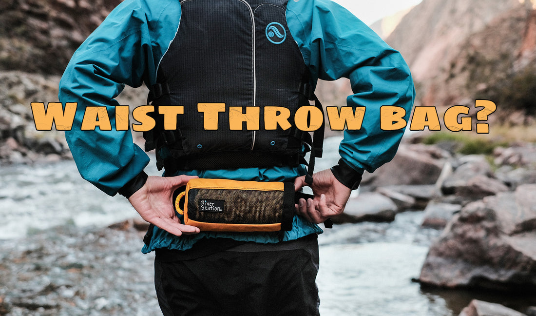 River Station waist throw bag for whitewater rafting and kayaking.