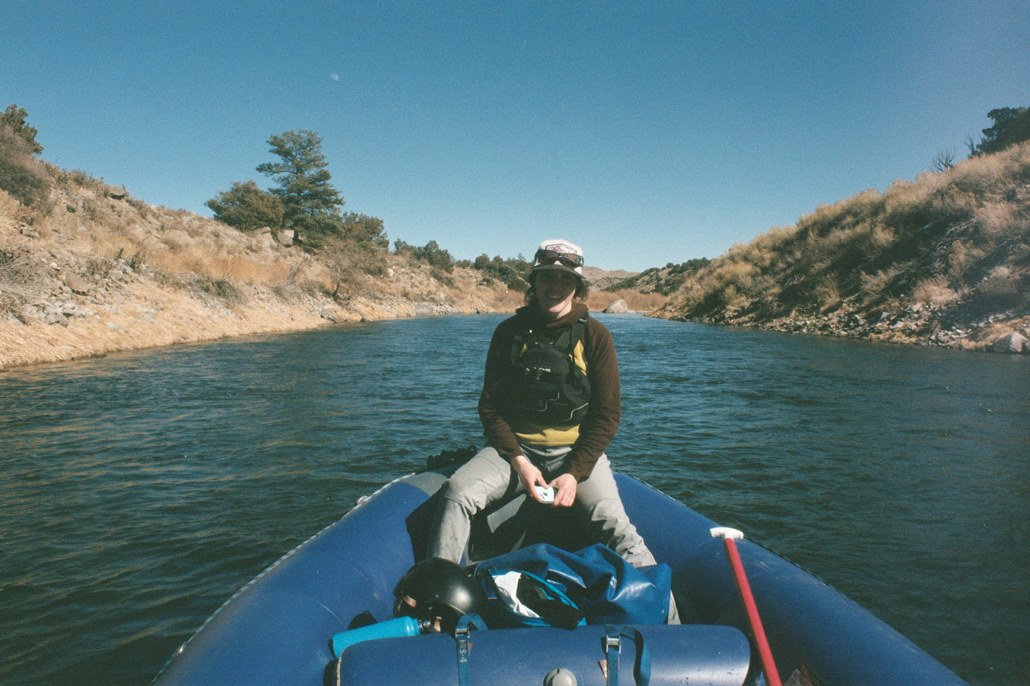 Jodi, owner of River Station Gear whitewater rafting down the Arkansas River.