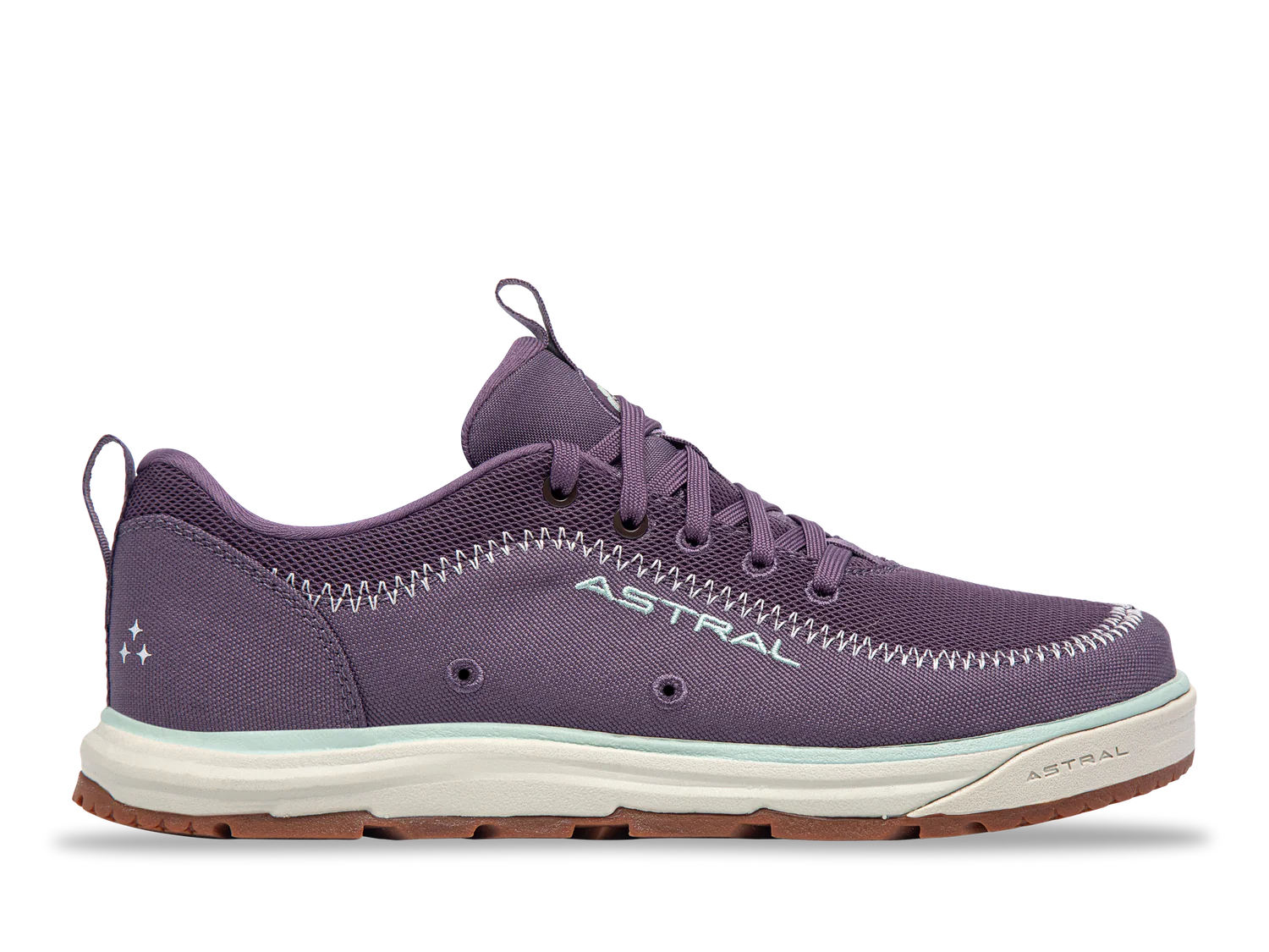 Purple whitewater rafting shoes