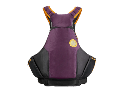 purple life jacket for whitewater boating