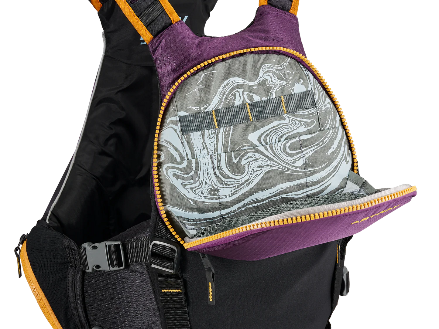 purple pfd for whitewater rafting