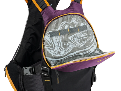 purple pfd for whitewater rafting