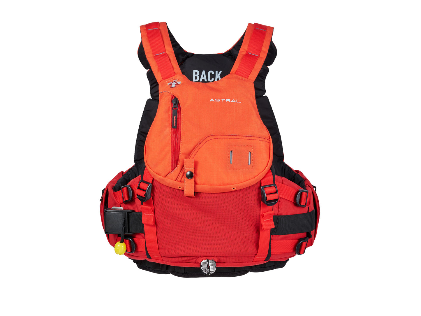 Orange pfd for whitewater rafting