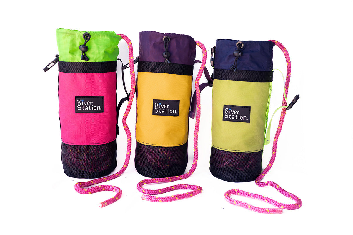 Whitewater rafting throw bags