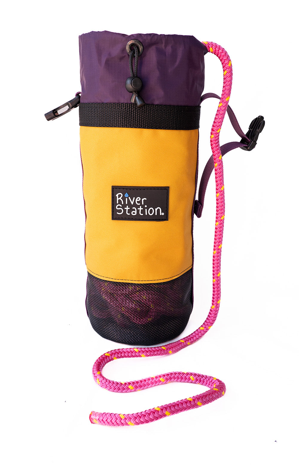 purple throw bag for whitewater rafting