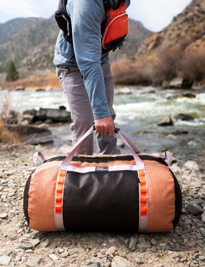 mesh gear bag for whitewater rafting and boating