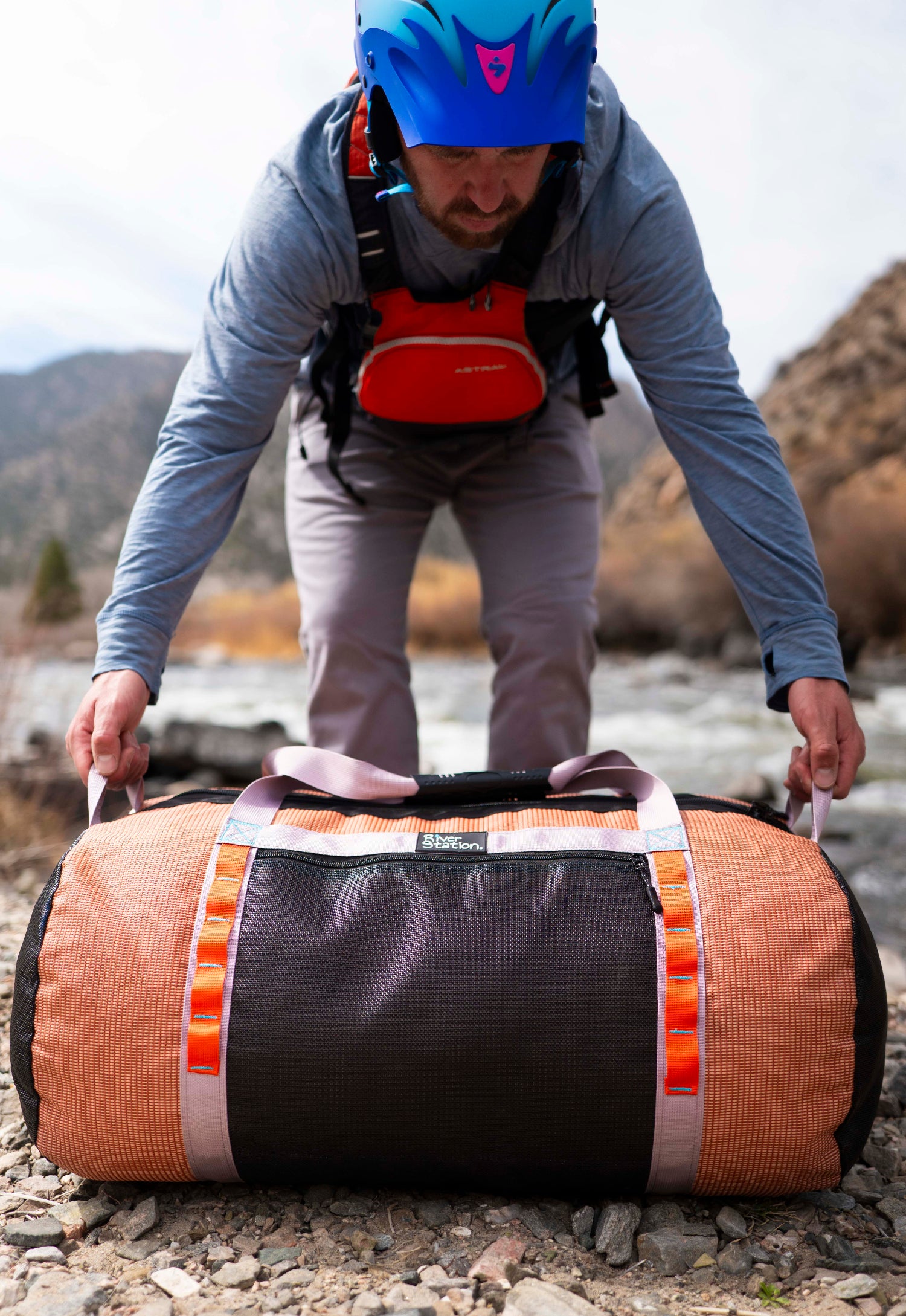 mesh duffel bag for whitewater rafting and kayaking