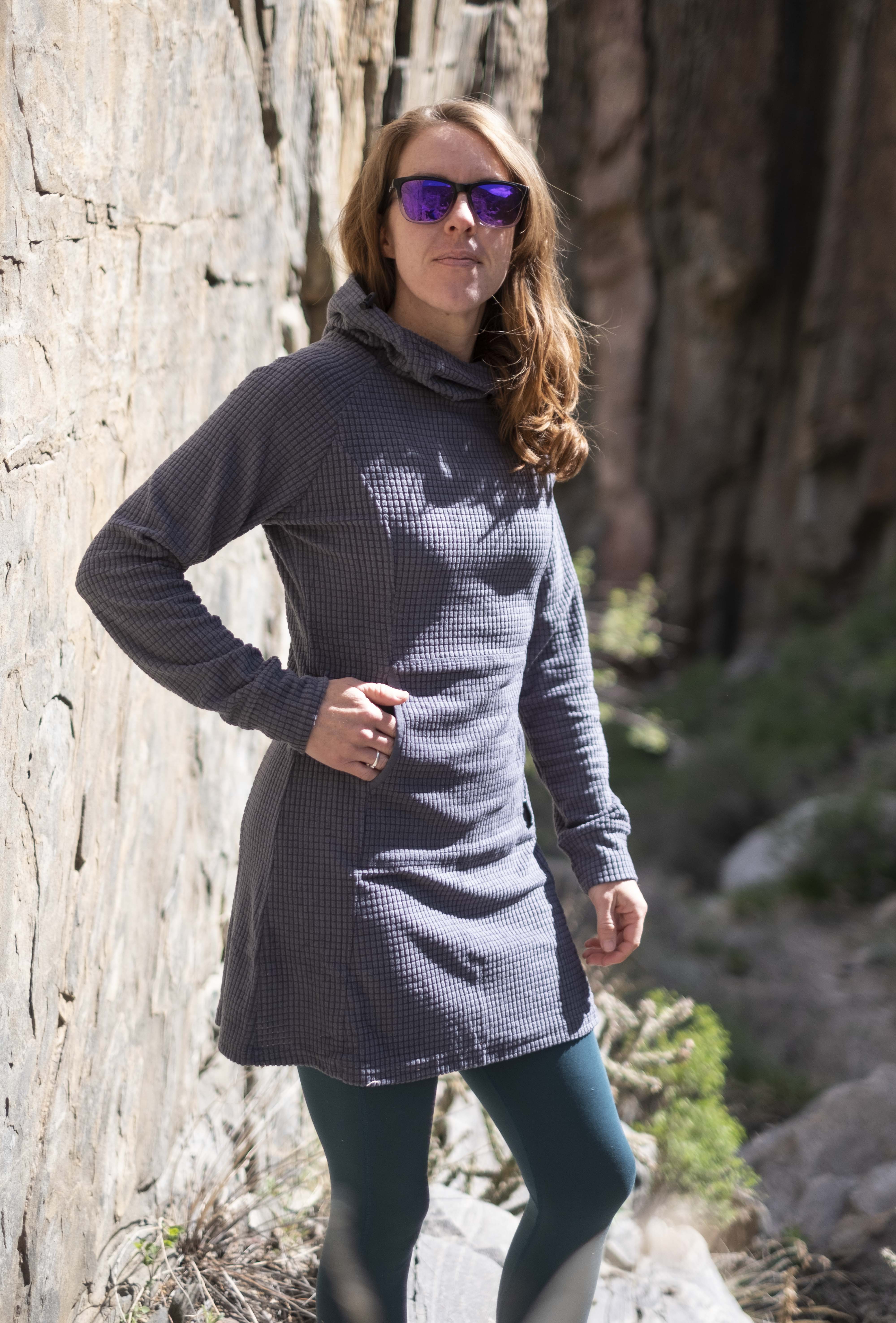 Women s Fleece Hooded Dress River Station Gear