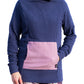 Womens micro grid fleece hoodie.