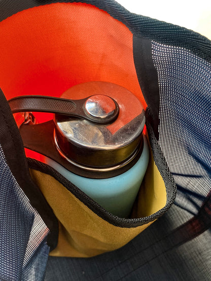 tote bag with water bottle holder