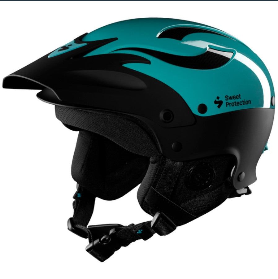 teal whitewater helmet