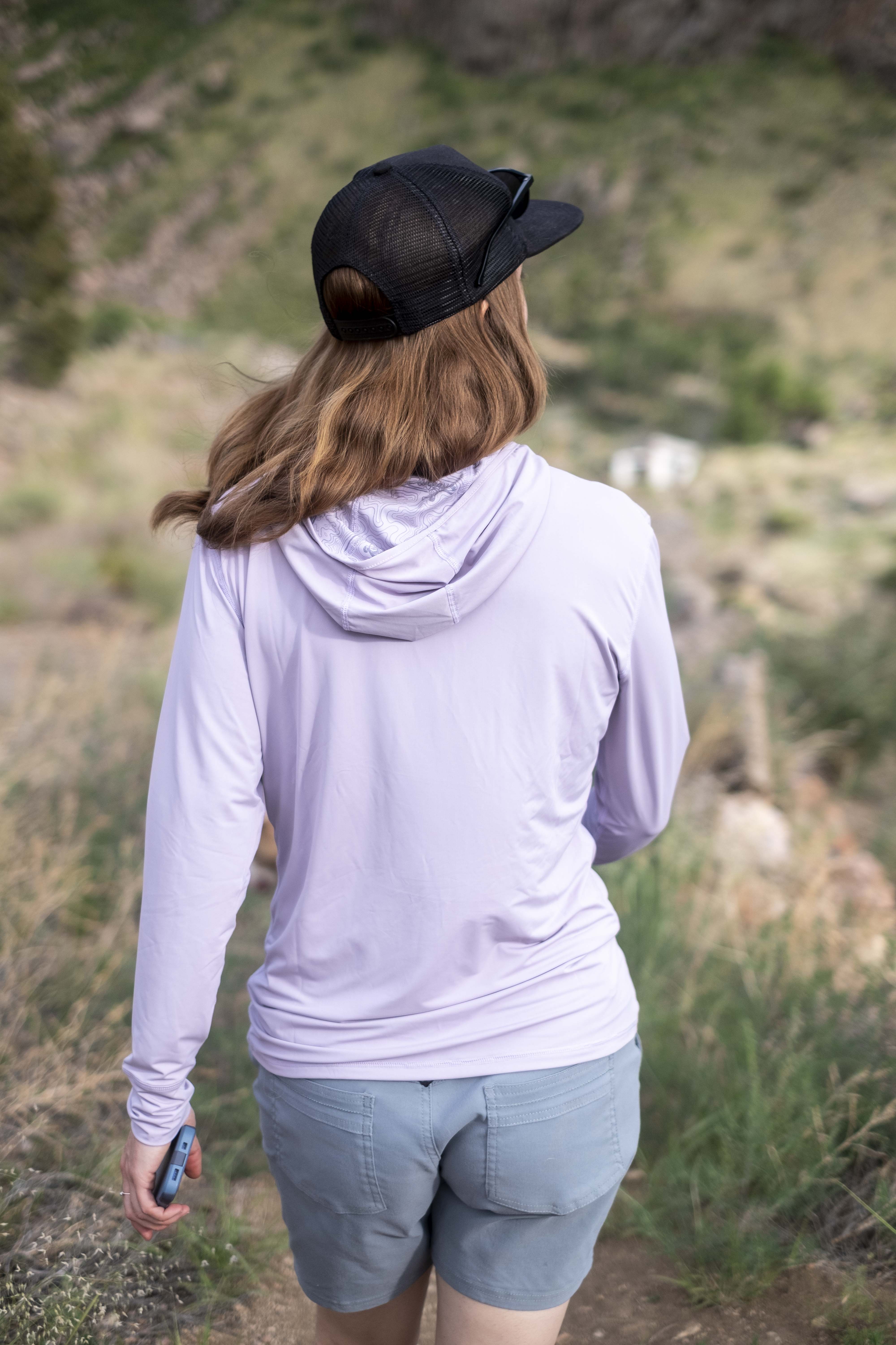 SPF 50 purple sun shirts for whitewater rafting and kayaking. 