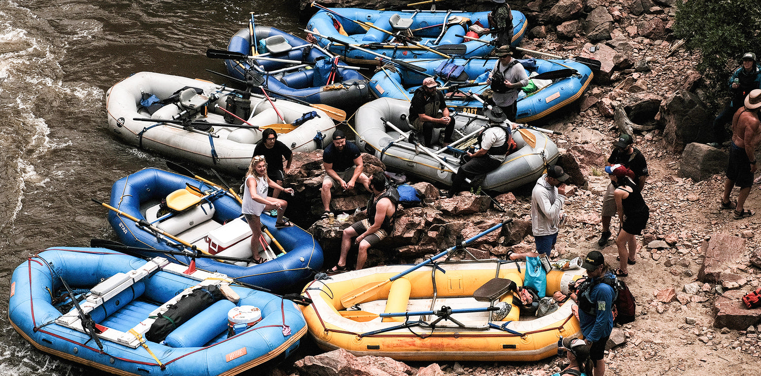 Rafters hanging out together in a picture for River Station Gear.