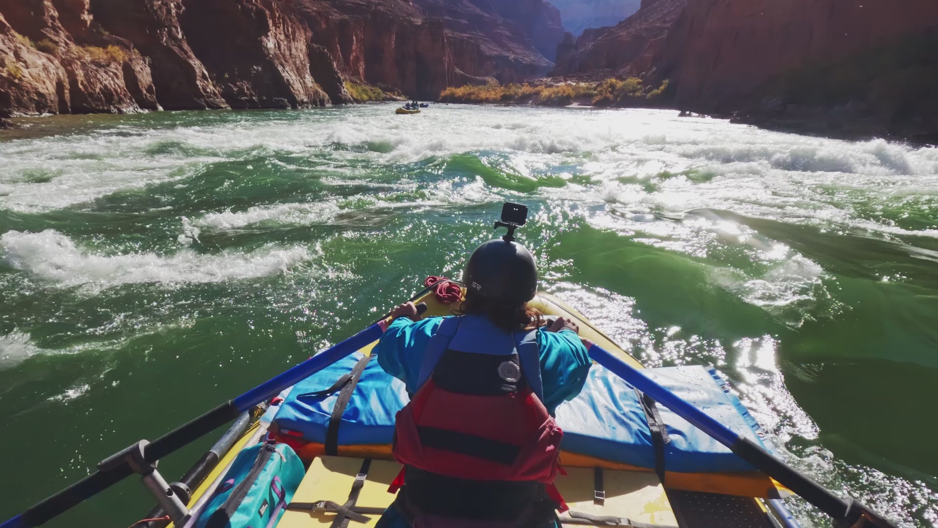 Load video: whitewater rafting gear in the grand canyon