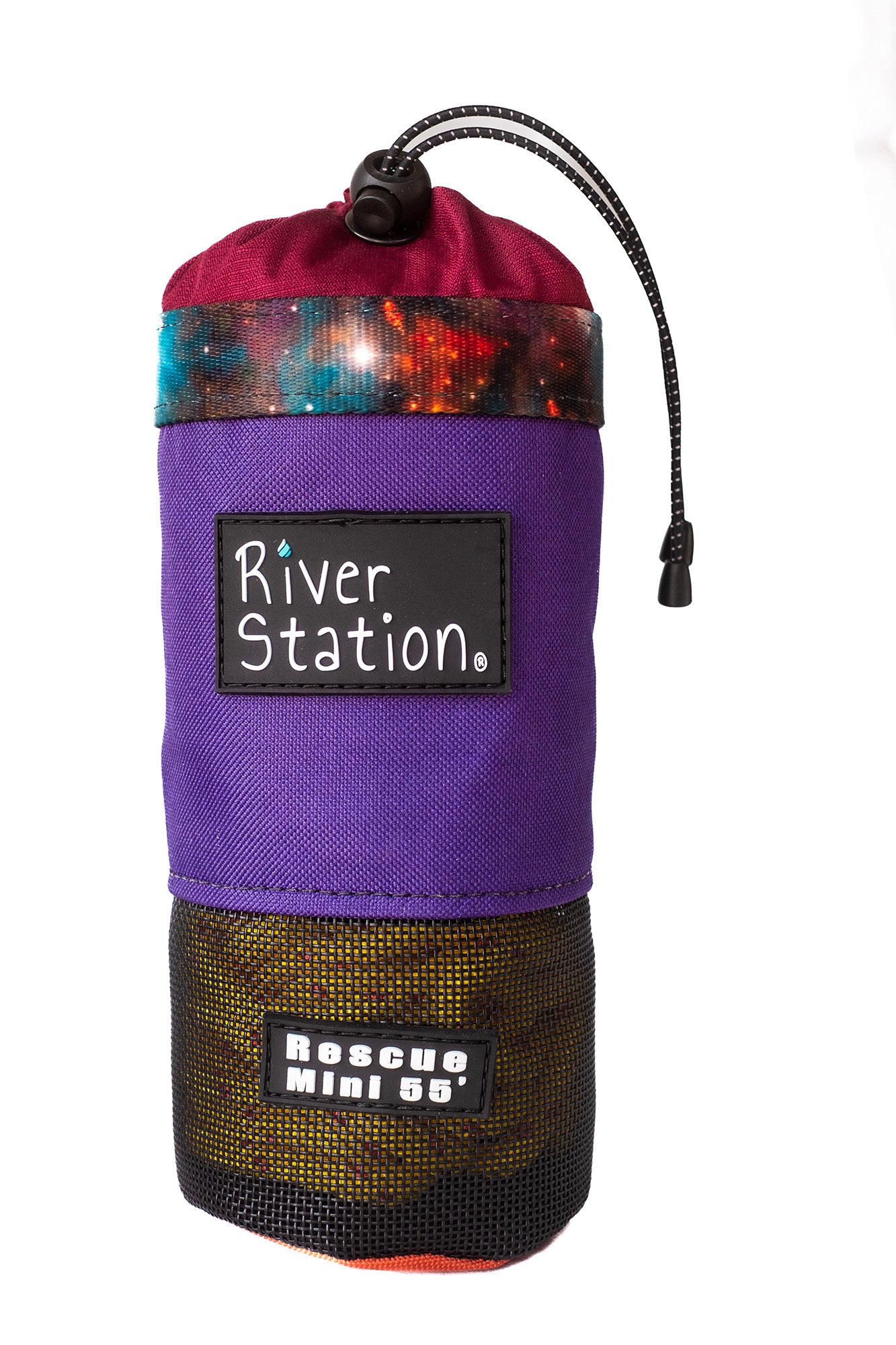 Fun space colored throw bag for kayaking.